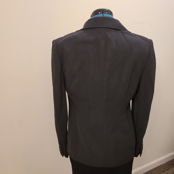 Ann Taylor Petites Business Blazer Jacket Shoulder Pads, Gray, 6P - Picture 4 of 16